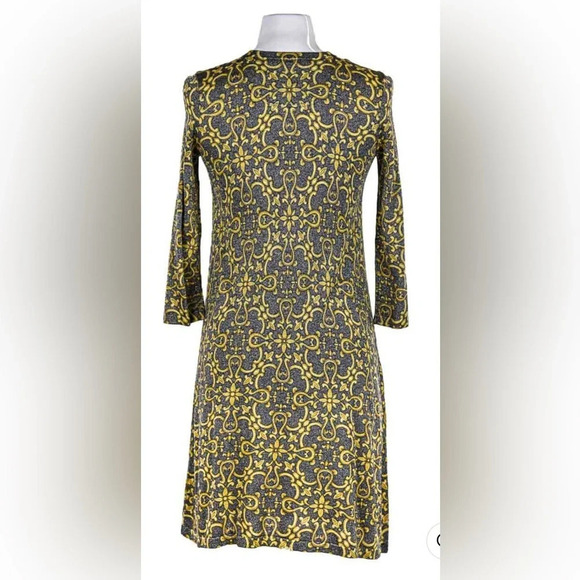 J. McLaughlin Metallic Scroll Print Knit Dress size M - Picture 2 of 6